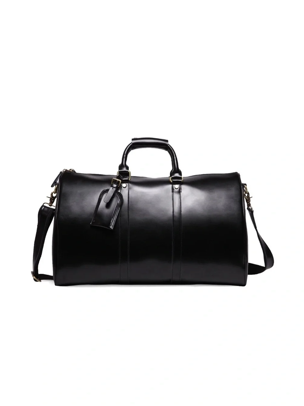 Leathario Travel Duffle Bag For Men Women Genuine Leather Overnight Weekender